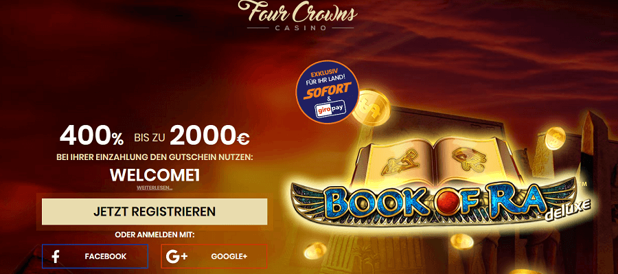 Giropay und Sofort Banking im 4 Crowns Casino nutzen